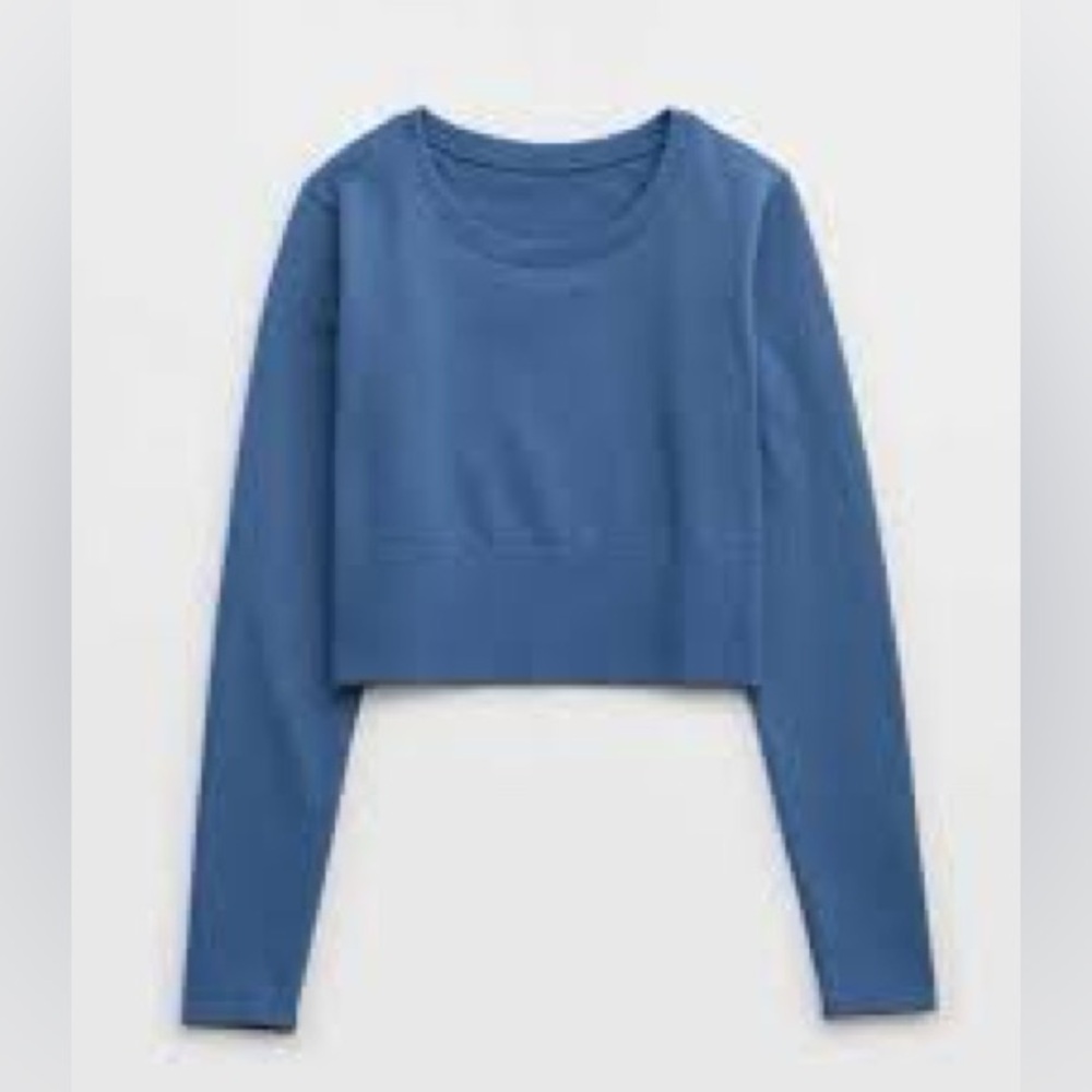 OFFLINE By Aerie Sidewalk Seamless Long Sleeve Cropped T-Shirt